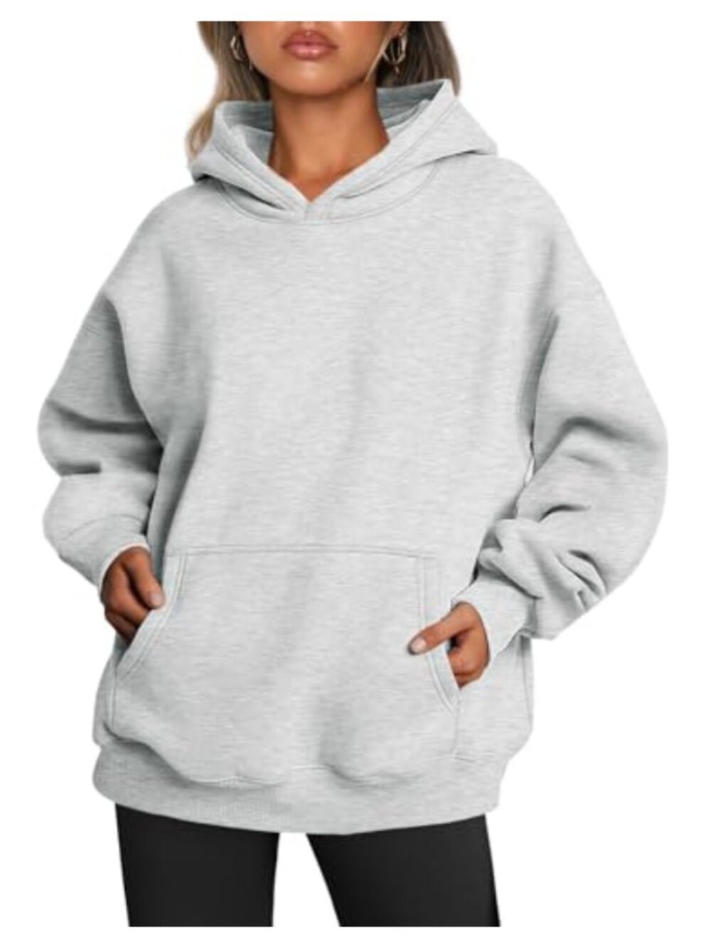 Women's Oversized Fleece Hoodie Pullover with Kangaroo Pocket - Thick Soft